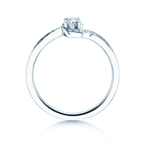 Verlobungsring Crush  in 14K Weißgold mit Diamanten 0,27ct G/SI