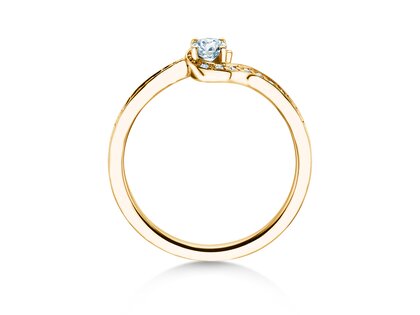 Verlobungsring Crush  in 18K Gelbgold mit Diamanten 0,58ct G/SI