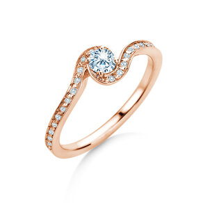 Verlobungsring Crush  in 9K Roségold mit Diamanten 0,27ct G/SI