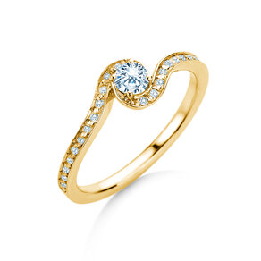 Verlobungsring Crush  in 18K Gelbgold mit Diamanten 0,58ct G/SI