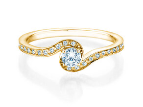 Verlobungsring Crush  in 18K Gelbgold mit Diamanten 0,58ct G/SI