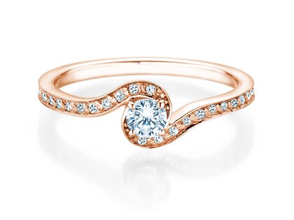 Verlobungsring Crush  in 9K Roségold mit Diamanten 0,27ct G/SI