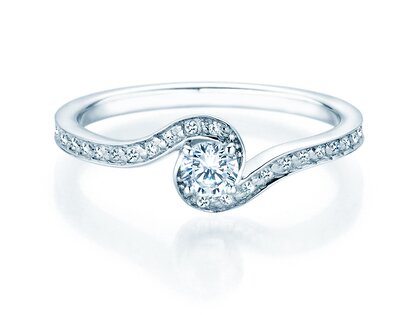 Verlobungsring Crush  in 14K Weißgold mit Diamanten 0,27ct G/SI