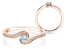 Verlobungsring Crush  in 9K Roségold mit Diamanten 0,27ct G/SI