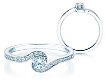 Verlobungsring Crush  in 9K Weißgold mit Diamanten 0,27ct G/SI
