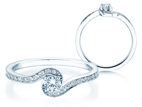 Verlobungsring Crush  in 9K Weißgold mit Diamanten 0,27ct G/SI