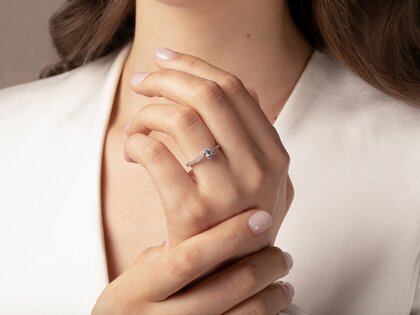 Verlobungsring Crush  in 14K Weißgold mit Diamanten 0,27ct G/SI