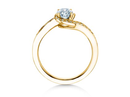 Verlobungsring Crush  in 18K Gelbgold mit Diamanten 0,95ct G/SI