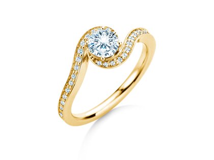 Verlobungsring Crush  in 18K Gelbgold mit Diamanten 0,95ct G/SI