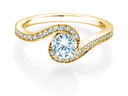 Verlobungsring Crush  in 18K Gelbgold mit Diamanten 0,95ct G/SI