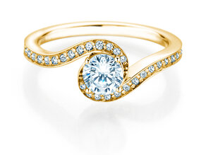 Verlobungsring Crush  in 18K Gelbgold mit Diamanten 0,95ct G/SI