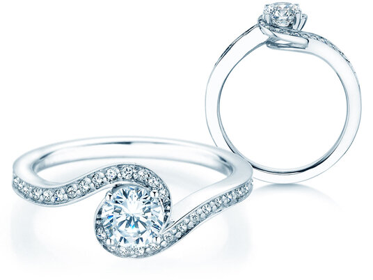 Verlobungsring Crush  in 18K Weißgold mit Diamanten 0,95ct G/SI