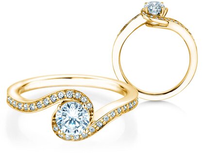 Verlobungsring Crush  in 18K Gelbgold mit Diamanten 0,95ct G/SI