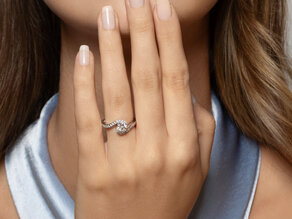 Verlobungsring Crush  in 14K Weißgold mit Diamanten 0,27ct G/SI