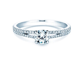 Verlobungsring Dynasty Petite in 18K Weißgold mit Diamanten 0,85ct G/SI