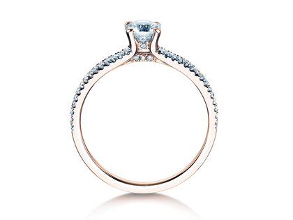 Verlobungsring Dynasty Petite in 18K Roségold mit Diamanten 0,85ct G/SI