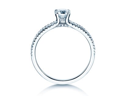 Verlobungsring Dynasty Petite in 18K Weißgold mit Diamanten 0,85ct G/SI