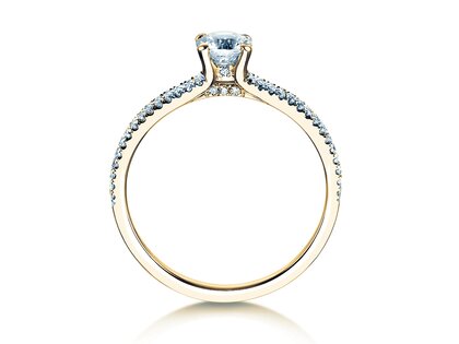 Verlobungsring Dynasty Petite in 18K Gelbgold mit Diamanten 0,85ct G/SI