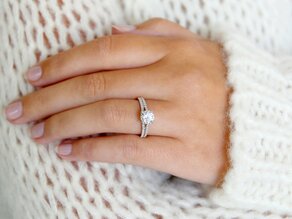 Verlobungsring Dynasty in 18K Weißgold mit Diamanten 1,27ct G/SI