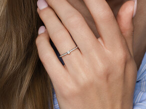 Verlobungsring Eternal Pavé in 14K Weißgold mit Diamanten 0,21ct G/SI
