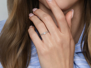 Verlobungsring Eternal Pavé in 18K Weißgold mit Diamanten 0,30ct G/SI