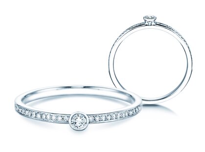 Verlobungsring Eternal Pavé in Platin 950/- mit Diamanten 0,21ct G/SI