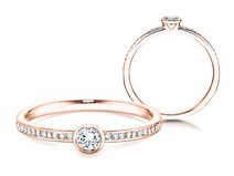 Verlobungsring Eternal Pavé in 14K Roségold mit Diamanten 0,25ct G/SI