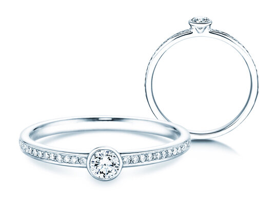 Verlobungsring Eternal Pavé in 18K Weißgold mit Diamanten 0,30ct G/SI