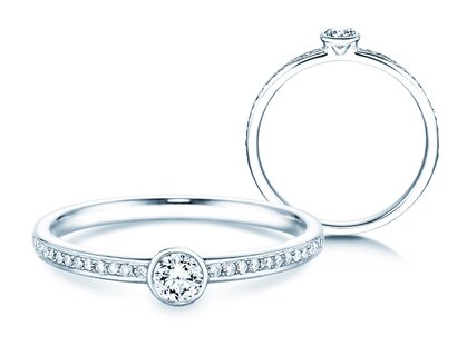 Verlobungsring Eternal Pavé in Platin 950/- mit Diamanten 0,30ct