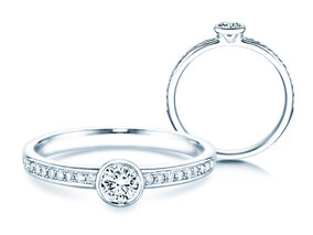 Verlobungsring Eternal Pavé in 18K Weißgold mit Diamanten 0,40ct G/SI