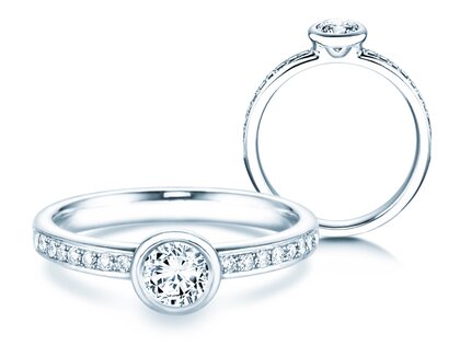 Verlobungsring Eternal Pavé in 18K Weißgold mit Diamanten 0,60ct G/SI