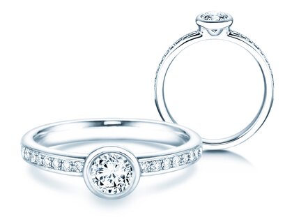 Verlobungsring Eternal Pavé in 18K Weißgold mit Diamanten 0,60ct G/SI