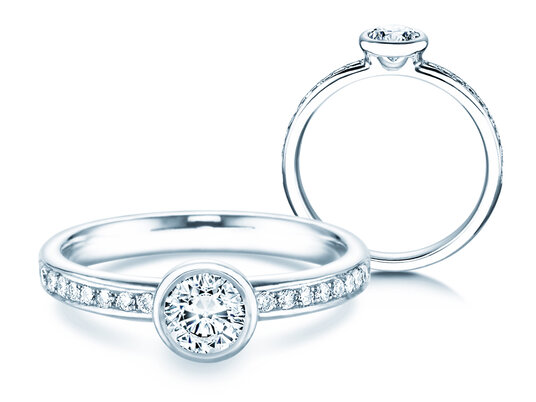 Verlobungsring Eternal Pavé in 14K Weißgold mit Diamanten 0,70ct G/SI