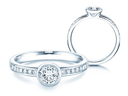 Verlobungsring Eternal Pavé in 14K Weißgold mit Diamanten 0,70ct G/SI