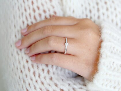 Verlobungsring Eternal Pavé in 18K Weißgold mit Diamanten 0,35ct G/SI