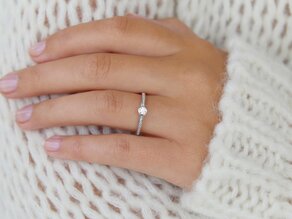 Verlobungsring Eternal Pavé in 14K Weißgold mit Diamanten 0,40ct G/SI