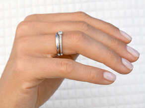 Verlobungsring Eternal Pavé in 18K Weißgold mit Diamanten 0,35ct G/SI