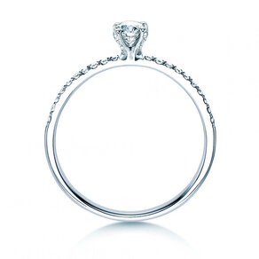 Verlobungsring Grace Petite in 18K Weißgold mit Diamanten 0,43ct G/SI