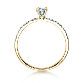 Verlobungsring Grace Petite in 18K Gelbgold mit Diamanten 0,43ct G/SI