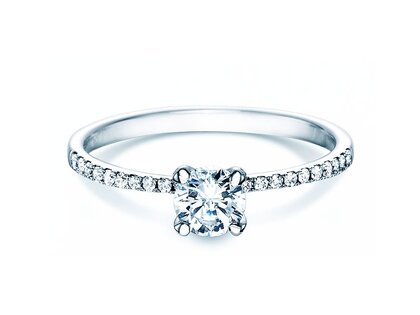 Verlobungsring Grace in 18K Weißgold mit Diamanten 0,70ct G/SI