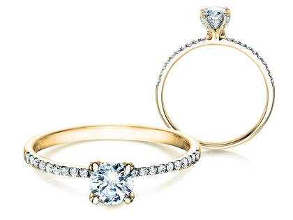 Verlobungsring Grace in 18K Gelbgold mit Diamanten 0,70ct G/SI