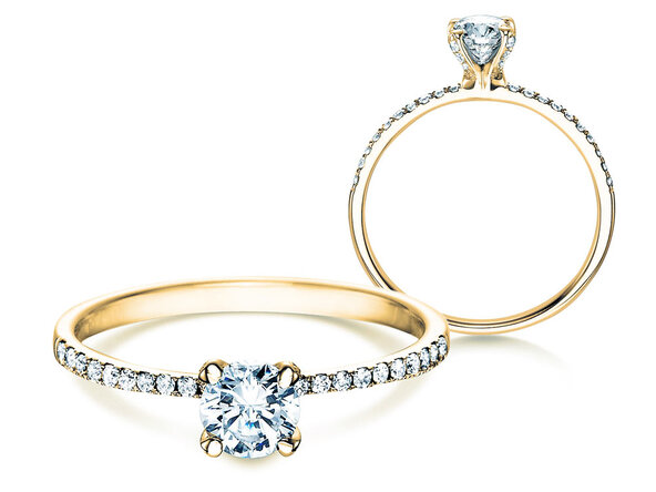 Verlobungsring Grace in 18K Gelbgold mit Diamanten 0,70ct G/SI