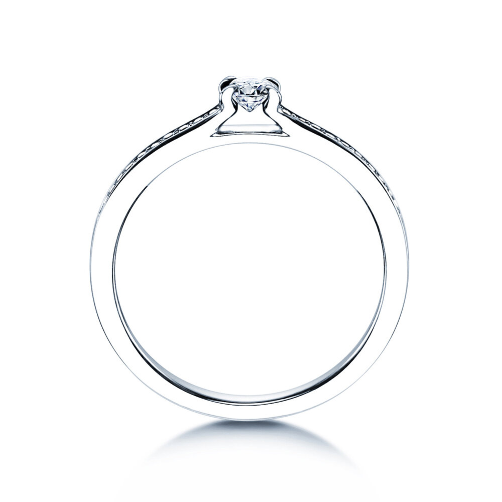 Verlobungsring Modern Pavé in Platin 950/- mit Diamanten 0,25ct G/SI