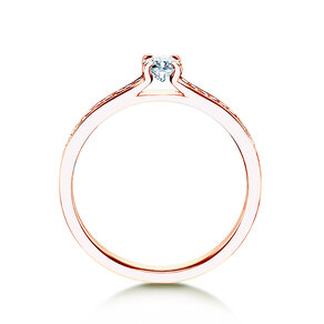 Verlobungsring Modern Pavé in 14K Roségold mit Diamanten 0,35ct G/SI