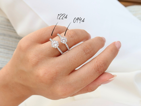 Verlobungsring Royal Pavé in 9K Weißgold mit natürlichen Diamanten 1,22ct G/SI