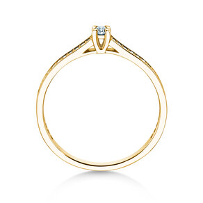Verlobungsring Surprise Pavé in 14K Gelbgold mit Diamanten 0,23ct G/SI