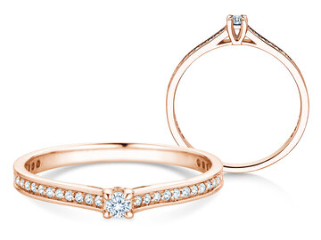 Verlobungsring Surprise Pavé in 9K Weißgold mit Diamanten 0,23ct G/SI