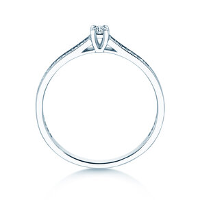 Verlobungsring Surprise Pavé in 14K Weißgold mit Diamanten 0,23ct G/SI