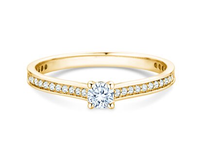 Verlobungsring Surprise Pavé in 9K Gelbgold mit Diamanten 0,38ct G/SI