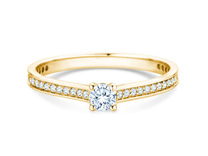 Verlobungsring Surprise Pavé in 9K Gelbgold mit Diamanten 0,38ct G/SI